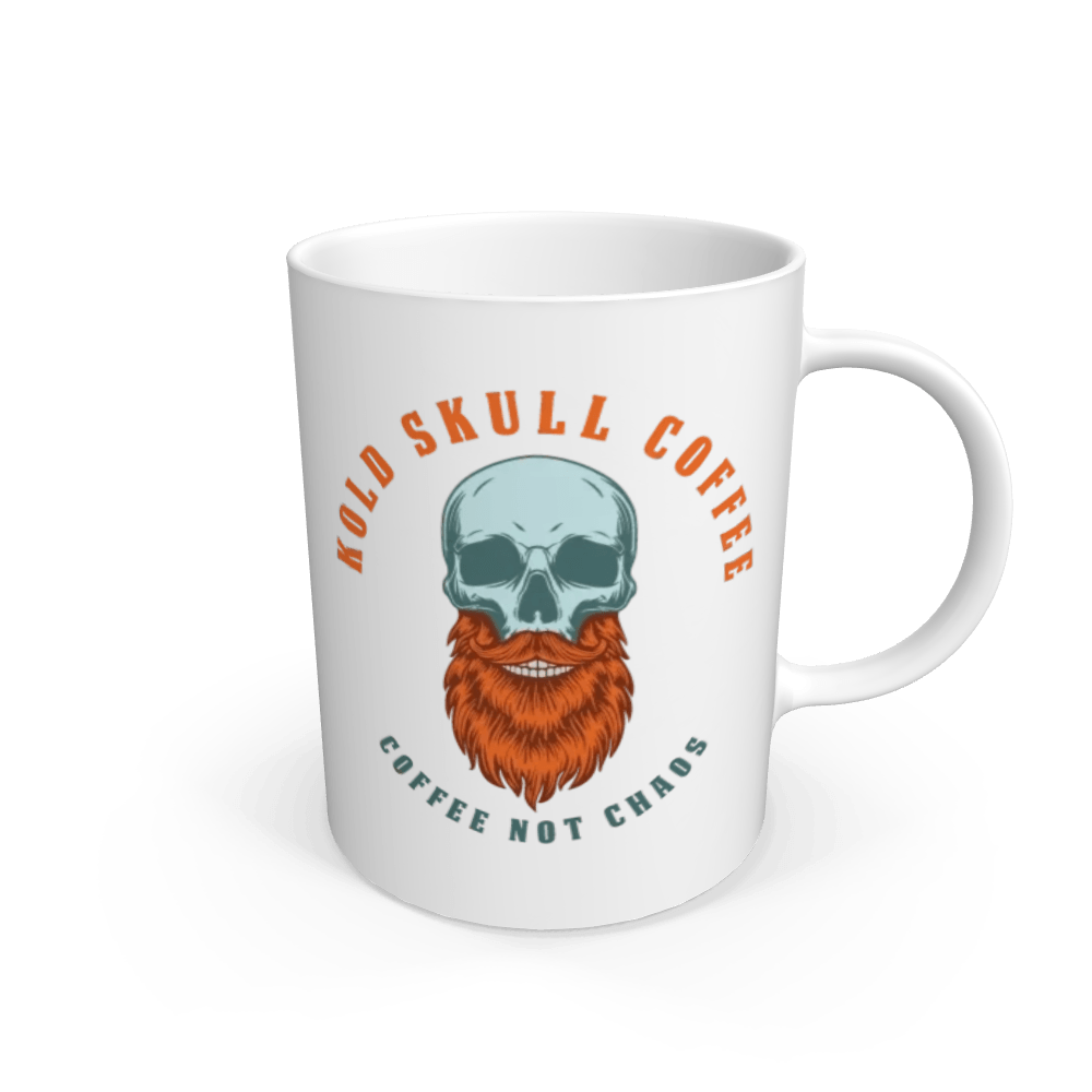 White Kold Skull Coffee Mug