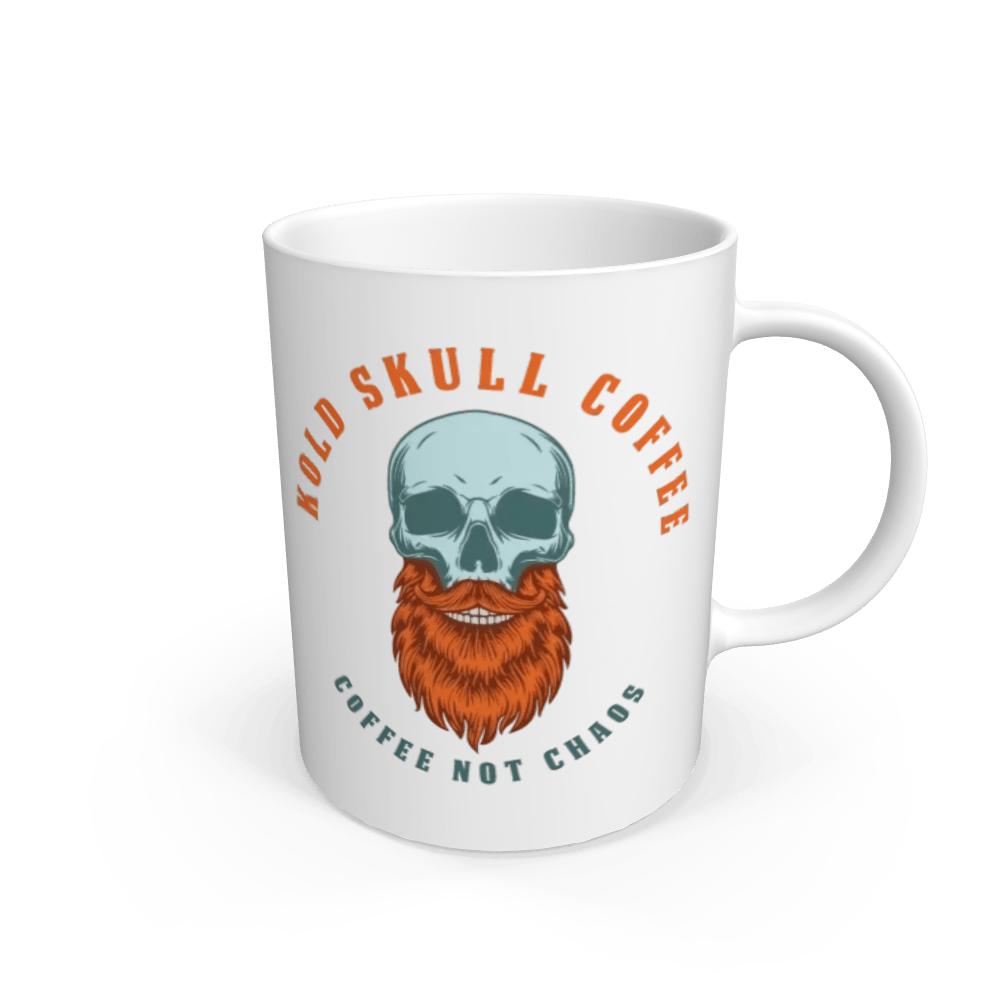 White Kold Skull Coffee Mug